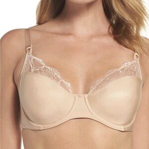 Wacoal 855257 Lace Impression Unline Underwire Bra, Beige Tan Size 38D - NWT $68